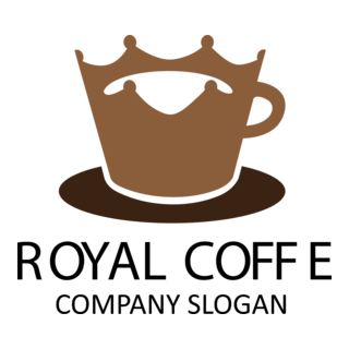 Royal with coffee Logo PNG Vector
