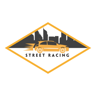 Street racing yellow car Logo PNG Vector