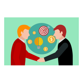 success concept handshake brain Logo PNG Vector