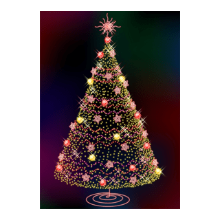three glittering christmas tree Logo PNG Vector