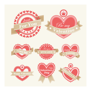 valentine labels Logo PNG Vector