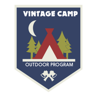 Vintage camp outdoor program Logo PNG Vector