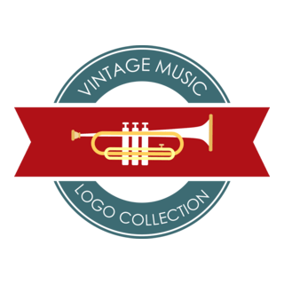 Vintage music collection Logo PNG Vector