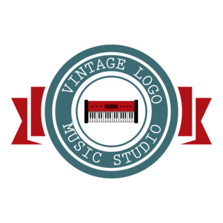 vintage music studio Logo PNG Vector