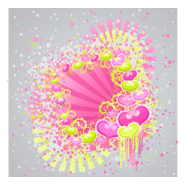 beautiful pink yellow grunge frame valentine Logo PNG Vector