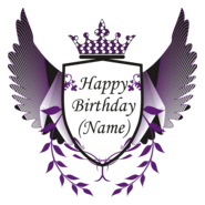 Birthday Name Logo PNG Vector