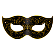 black mask decoration Logo PNG Vector
