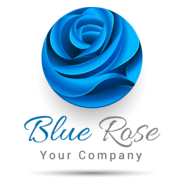 Blue rose Logo PNG Vector