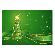 christmas background star green ribbon Logo PNG Vector
