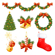 christmas decorations Logo PNG Vector