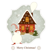 christmas greeting card Logo PNG Vector