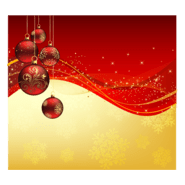 christmas greeting red balls Logo PNG Vector