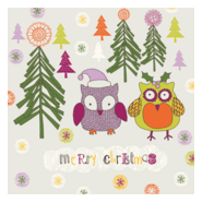christmas owl Logo PNG Vector