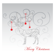 christmas reindeer Logo PNG Vector