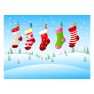 christmas socks Logo PNG Vector