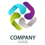 colorful wind rose company Logo PNG Vector