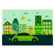 eco life concept green city decoration Logo PNG Vector