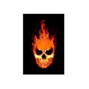 flaming skull Logo PNG Vector
