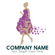 flower dress tailor Logo PNG Vector