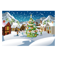 golden christmas theme Logo PNG Vector