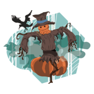 halloween scarecrow Logo PNG Vector