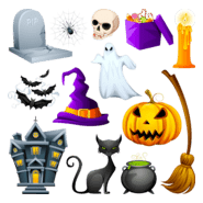 halloween set Logo PNG Vector