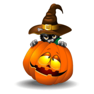 halloween spooky pumpkins cat Logo PNG Vector