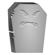 halloween tombstone angry face Logo PNG Vector