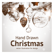 handpainted christmas element Logo PNG Vector