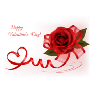 happy valentines day rose card Logo PNG Vector