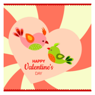 heart birds decoration Logo PNG Vector