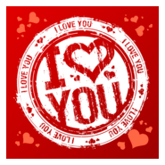 i love you grunge style valentine day stamp Logo PNG Vector