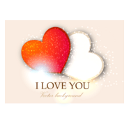 i love you two heart valentine Logo PNG Vector