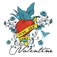 love pride valentine day birds Logo PNG Vector