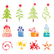 lovely christmas pack Logo PNG Vector