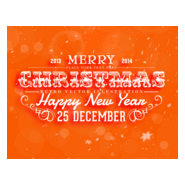 orange christmas new year poster Logo PNG Vector