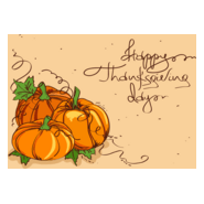 pumpkin thanksgiving card Logo PNG Vector