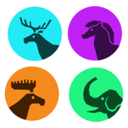reindeer horse elephant Logo PNG Vector