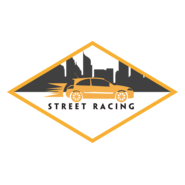 Street racing yellow car Logo PNG Vector