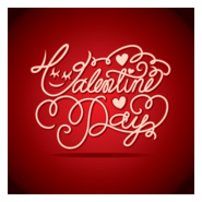 valentine wordart Logo PNG Vector