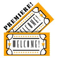 Welcome premiere cinema ticket Logo PNG Vector