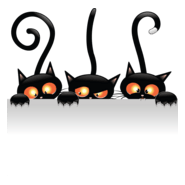 witch halloween cat Logo PNG Vector