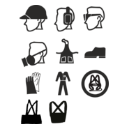 Work safety equipment Logo PNG Vector