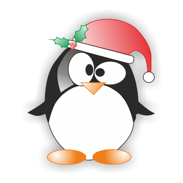 Christmas Linux Logo PNG Vector