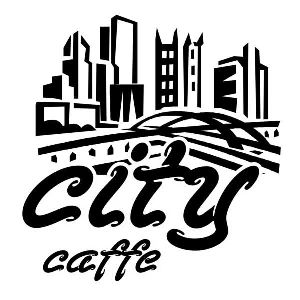 City caffe B&W Logo PNG Vector