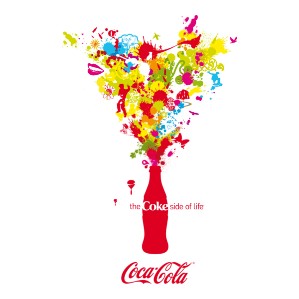 Coca-Cola Color Splash Logo PNG Vector