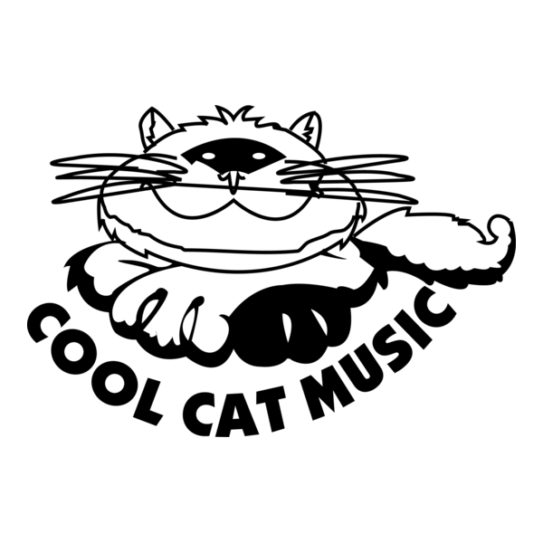 Cool Cat Music Logo PNG Vector