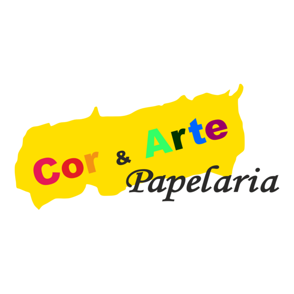 Cor & Arte Papelaria Logo PNG Vector