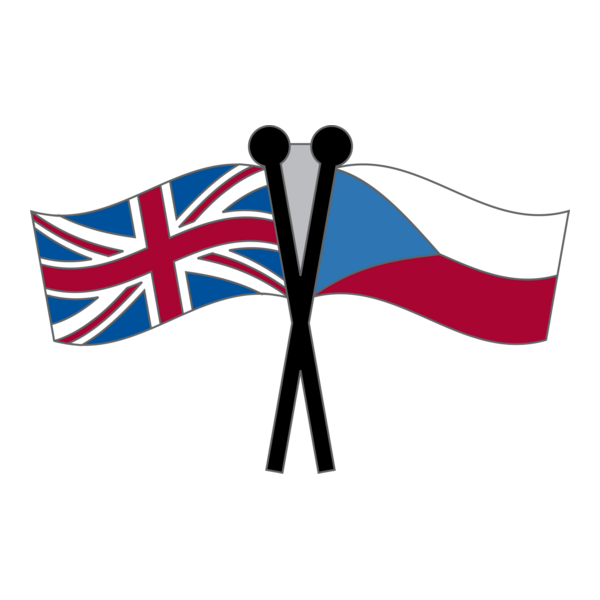 Czech Republic & Union Jack Flag Logo PNG Vector