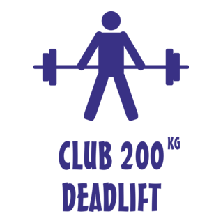 Club 200kg Deadlift Logo PNG Vector